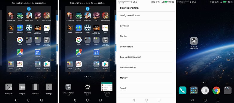 android settings widget huawei mate 9