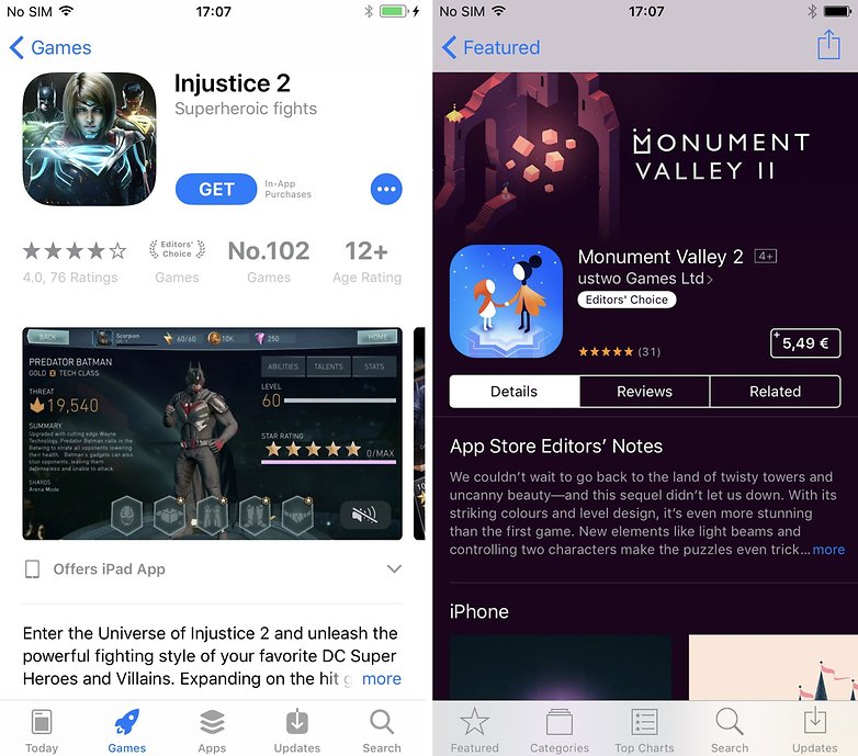 app store app page 11 vs 10