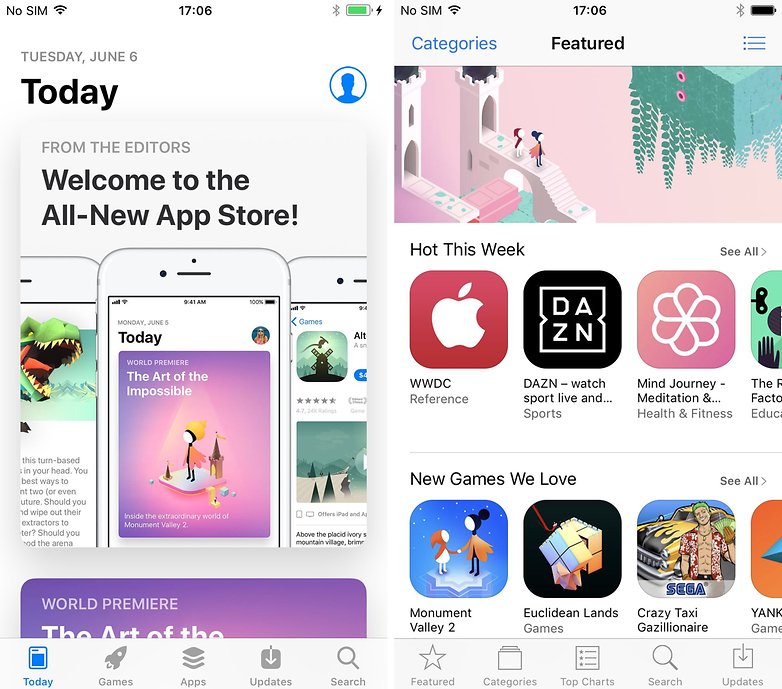 app store today vs featured