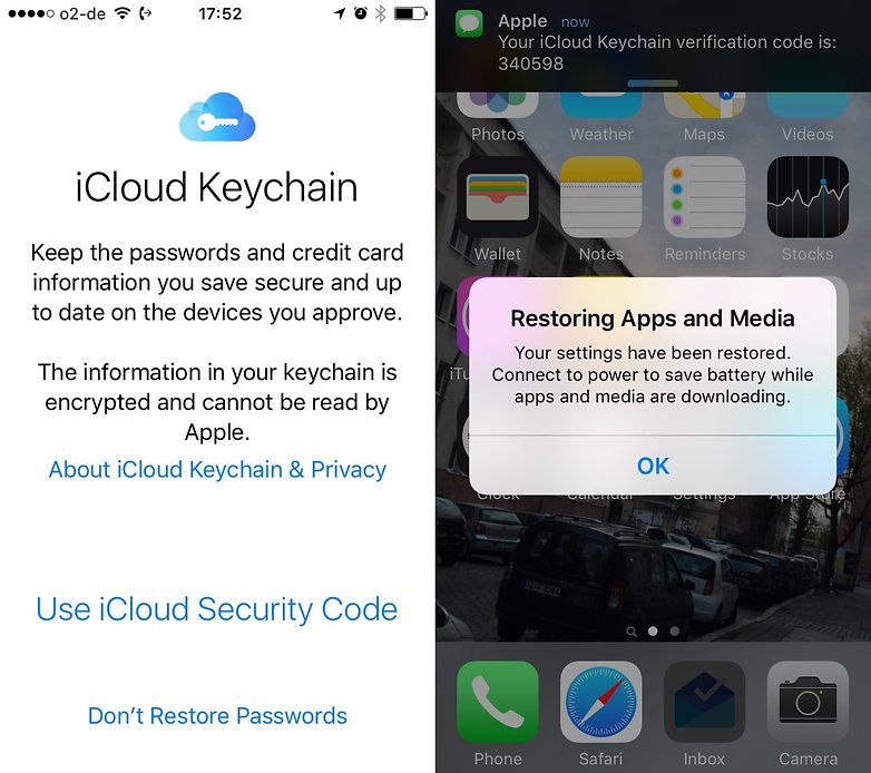 apple keychain restore apps