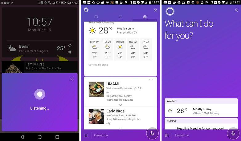 cortana for android listen feed