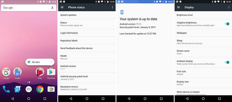 google nexus 6 android update 7 1 1