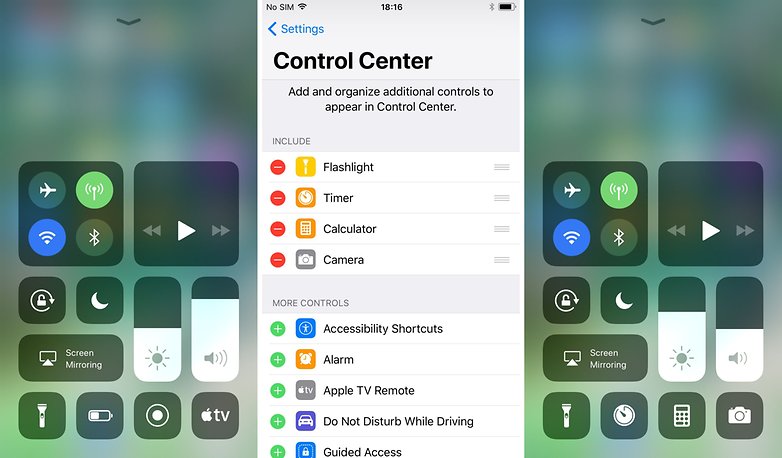 ios 11 control center