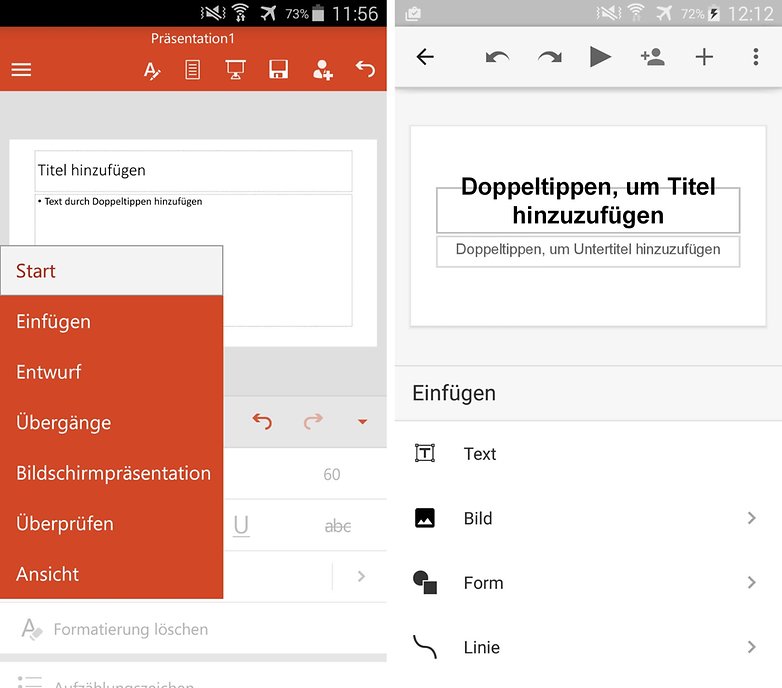 microsoft powerpoint vs google slides de