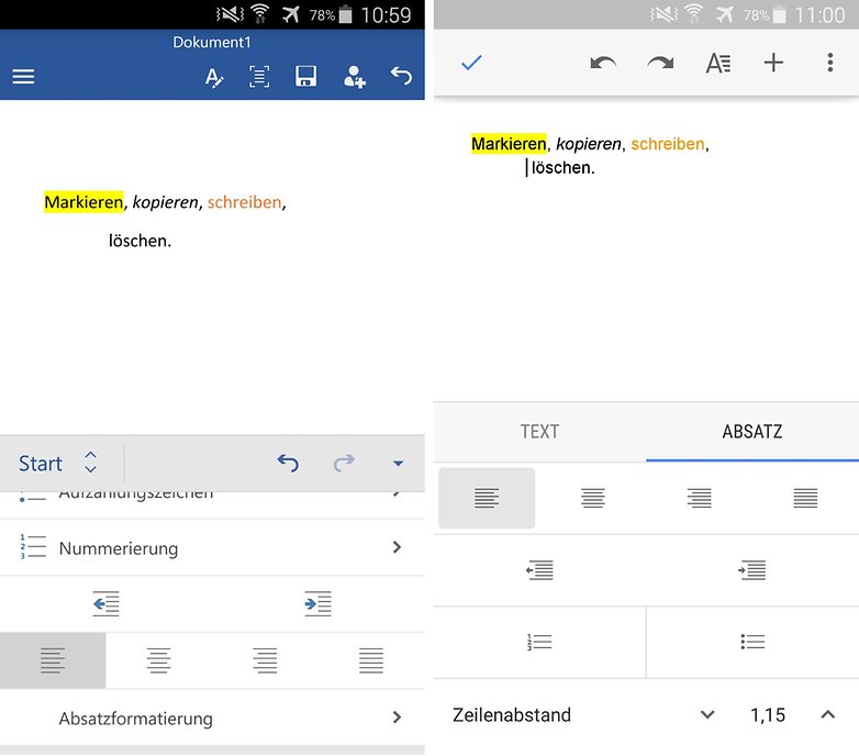 microsoft word vs google docs de