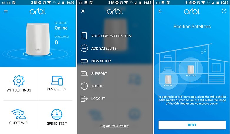 netgear orbi app home