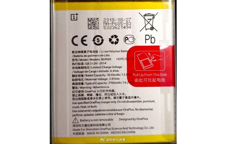 oneplus 6t battery weibo leak