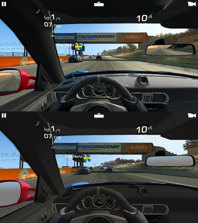real racing graphic details difference