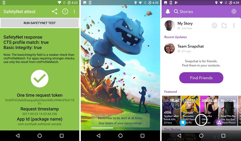Safetynet pokemon go snapchat отворен