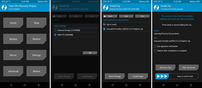 twrp install zip from otg