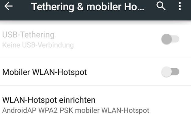 tethering android 5 de