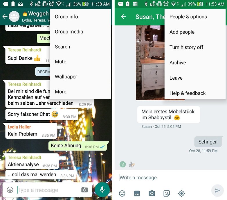 whatsapp vs hangouts group chat