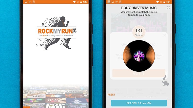 Androidpit Ứng dụng nhạc Android miễn phí hay nhất Rockmyrun