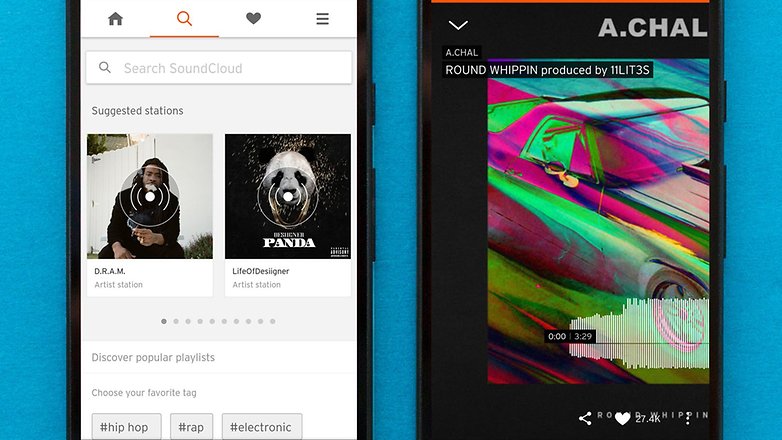 Androidpit Bästa gratis Android Music Apps SoundCloud