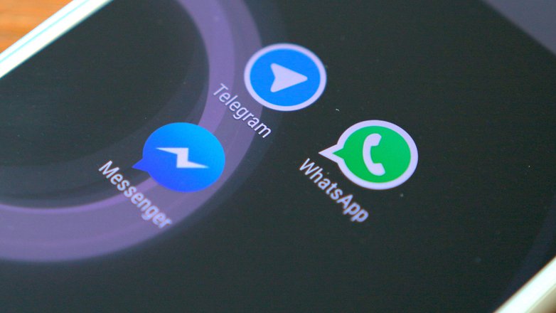 androidpit facebook messenger vs whatsapp vs telegram