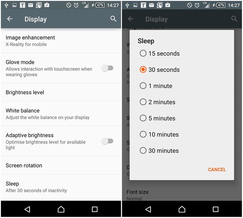 tidur kecerahan automatik bateri androidpit