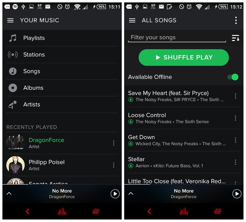 androidpit spotify offline use