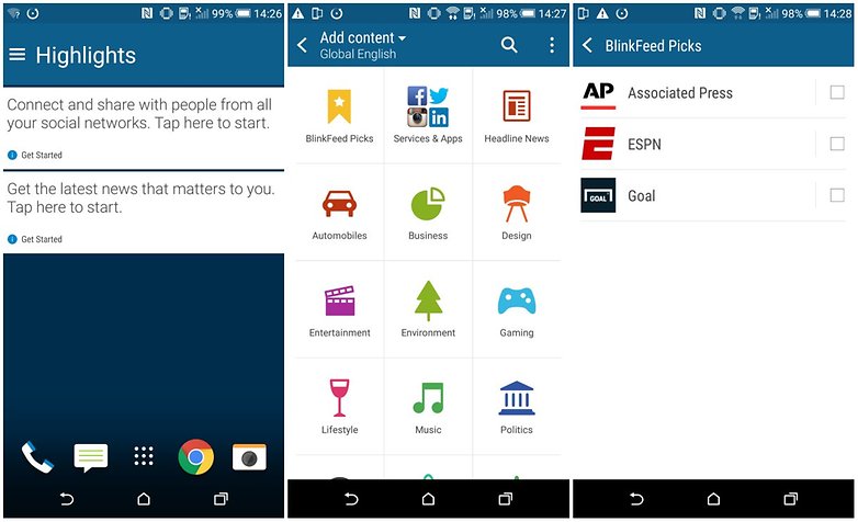 androidpit htc blinkfeed guide one