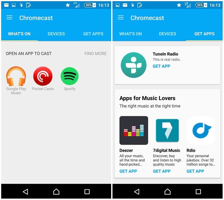 androidpit new chromecast app screenshots
