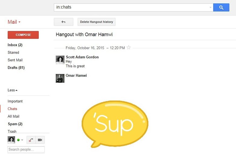 androidpit google hangouts chat email 5