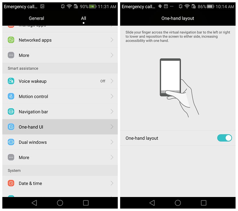 androidpit huawei mate s one hand layout