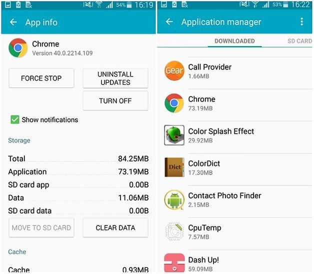 androidpit galaxy s5 storage space clear data
