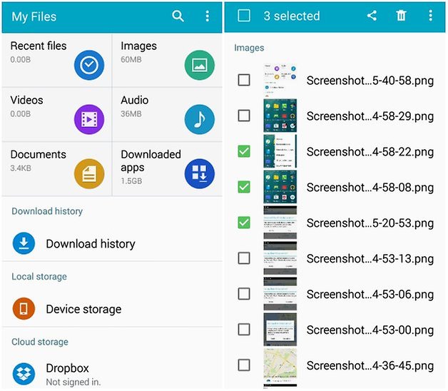 androidpit galaxy s5 storage space delete media