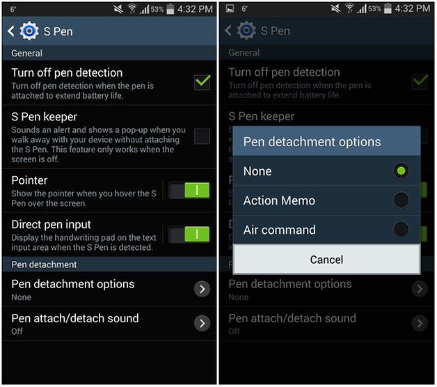 androidpit s pen detachment options