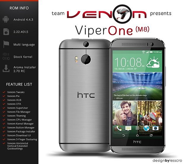 androidpit htc one m8 viper rom