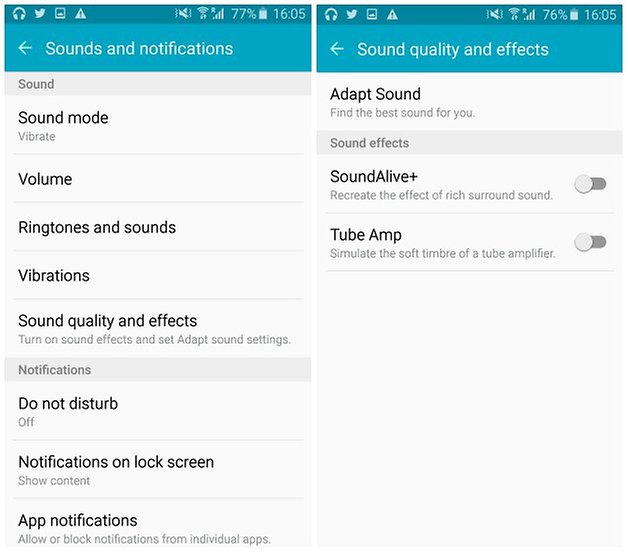 androidpit galaxy s6 edge sound settings