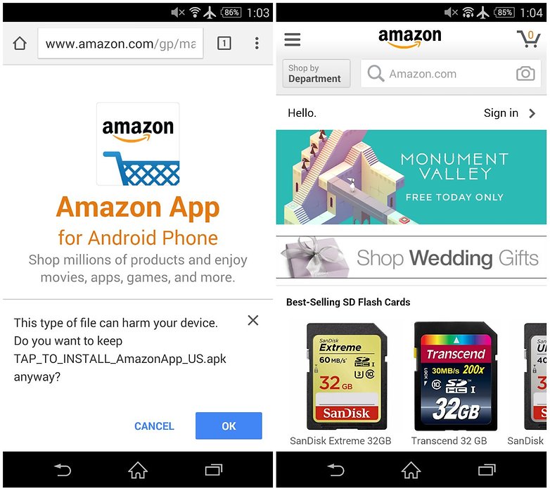 tangkapan skrin kedai aplikasi amazon androidpit