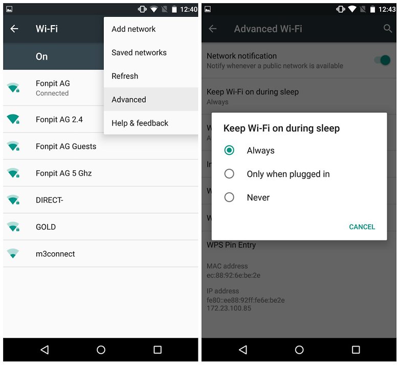 androidpit wi fi előre beállításai