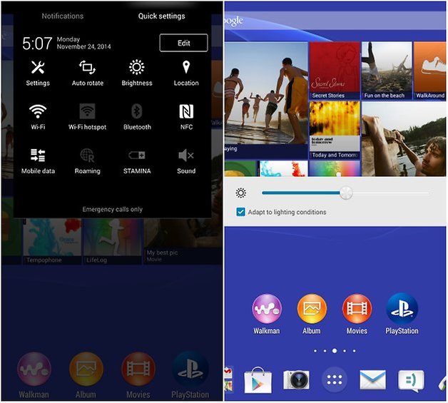 androidpit xperia z3 tablet compact brightness adjust