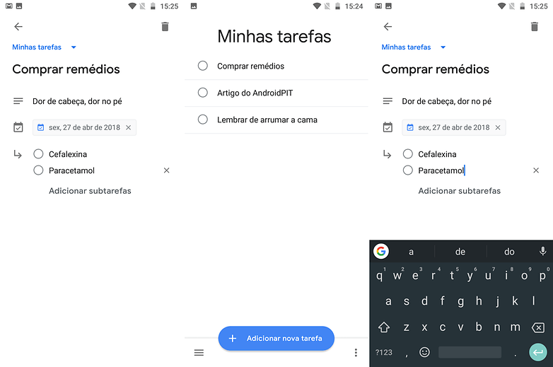 google tarefas tasks