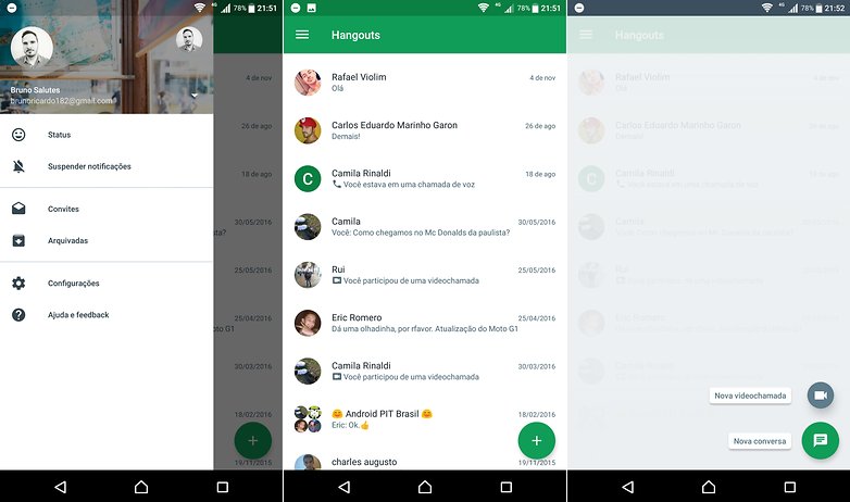 kemas kini mesej terbaik hangouts