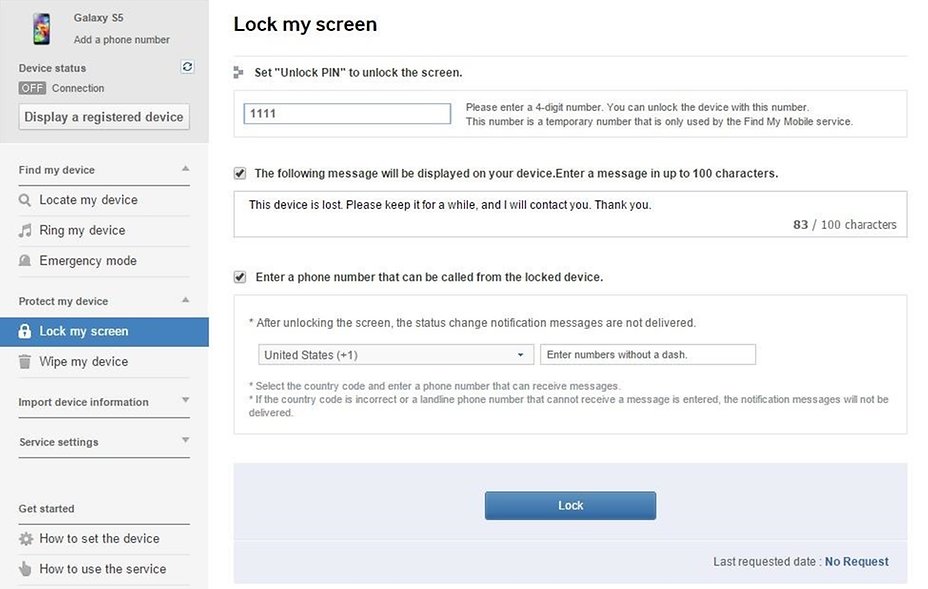 Disable Android Lock With Samsungs Find My Mobile Service