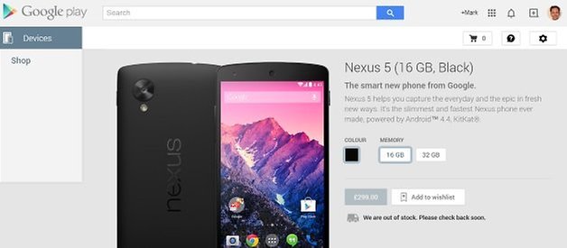 nexus 5 google play