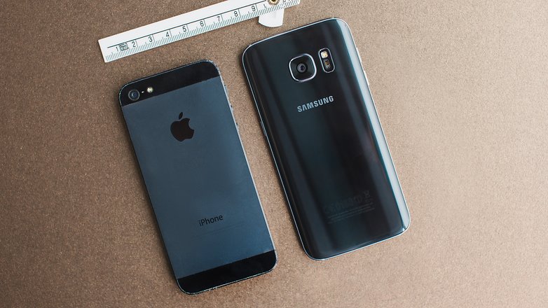 AndroidPIT iPhone 5s vs Samsung S7 mini 1a