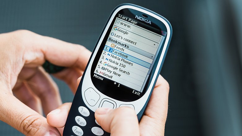 The Nokia 3310 menu showing modern apps