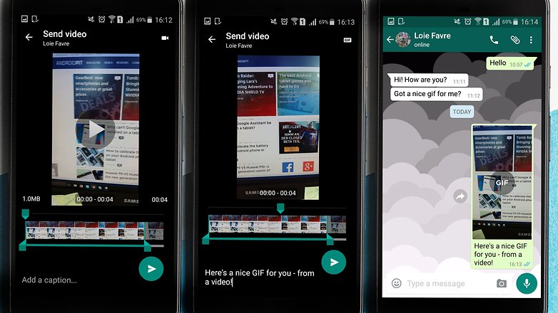 WhatsApp - How to send GIFs and convert video to GIF within the app
