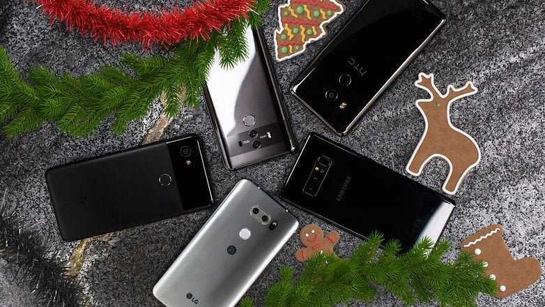 AndroidPIT HTC U11 LG V30 Galaxy Note8 Pixel2 plus Huawei Mate10 pro Christmas Smartphones