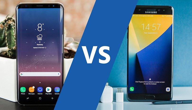 AndroidPIT Samsung Galaxy S8 plus vs Note 7