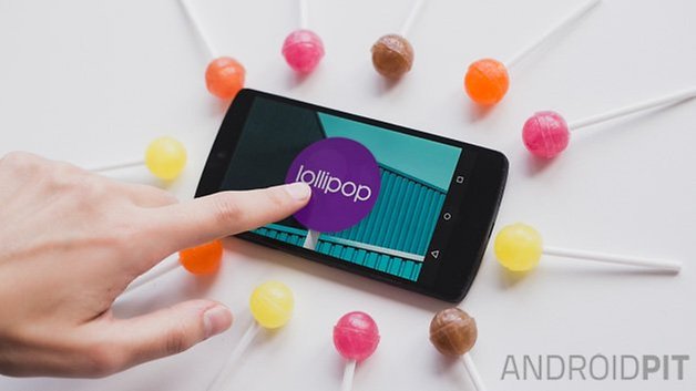 Android L lollipop interface purple