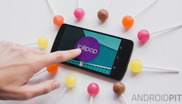 Android L lollipop interface purple