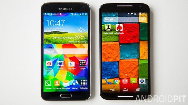 MotoX vs Samsung galaxy S5 interface espanol 1