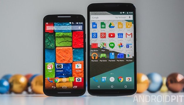 Nexus6 vs MotoX2014screens