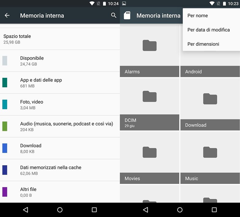 Android M settings