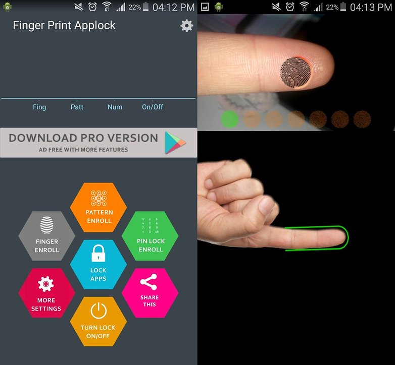 Fingerprint applock