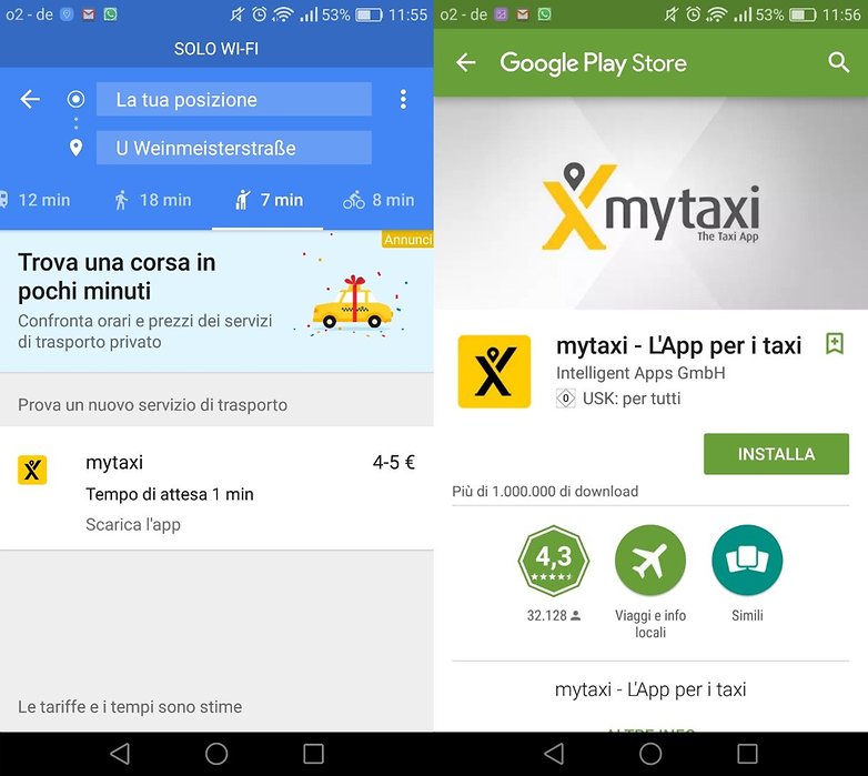 GoogleMaps taxi