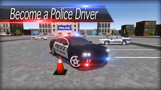 police car parking